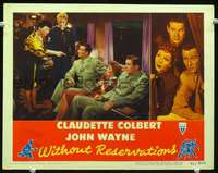 v916 WITHOUT RESERVATIONS movie lobby card '46 John Wayne, Colbert