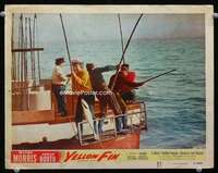 v921 YELLOW FIN movie lobby card '51 Wayne Morris catches big fish!