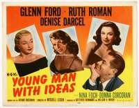 v164 YOUNG MAN WITH IDEAS movie title lobby card '52 Glenn Ford, Ruth Roman