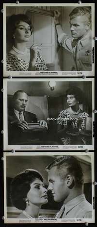 w407 THAT KIND OF WOMAN 3 8x10 movie stills '59 Sophia Loren, Hunter
