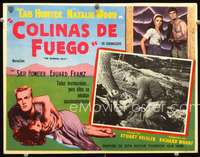 y357 BURNING HILLS Mexican movie lobby card '56 Natalie Wood, Hunter