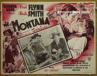 y394 MONTANA Mexican movie lobby card '50 Errol Flynn close up!