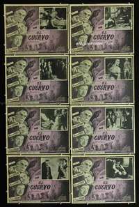 y287 RAVEN 8 Mexican movie lobby cards '63 Boris Karloff,Price,Lorre