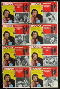 y288 ROCKY 8 Mexican movie lobby cards '77 Stallone boxing classic!