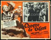y404 SANTA FE Mexican movie lobby card '51 Randolph Scott, Courtland