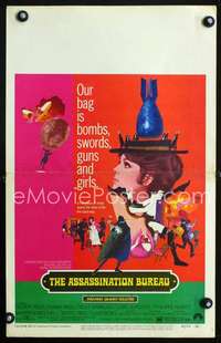 y016 ASSASSINATION BUREAU movie window card '69 Diana Rigg, Oliver Reed