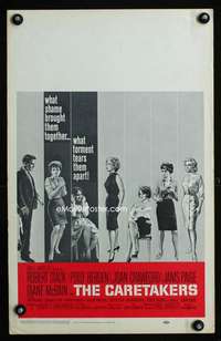 y036 CARETAKERS movie window card '63 Stack, Bergen, Joan Crawford
