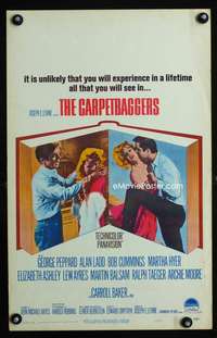 y037 CARPETBAGGERS movie window card '64 George Peppard, Alan Ladd