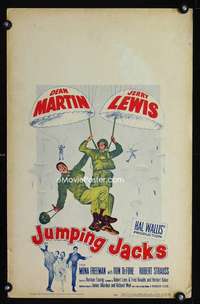 y118 JUMPING JACKS movie window card '52 Dean Martin & Jerry Lewis