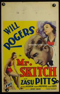 y162 MR SKITCH movie window card '33 Will Rogers, sexy Rochelle Hudson!