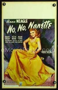 y173 NO, NO, NANETTE movie window card '40 McClelland Barclay art!