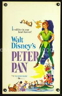 y190 PETER PAN movie window card R58 Walt Disney fantasy classic!