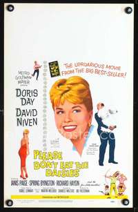 y192 PLEASE DON'T EAT THE DAISIES movie window card '60 Doris Day