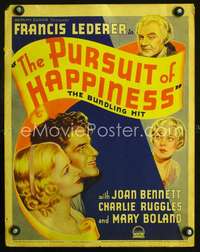 y198 PURSUIT OF HAPPINESS movie window card '34 Lederer, Joan Bennett