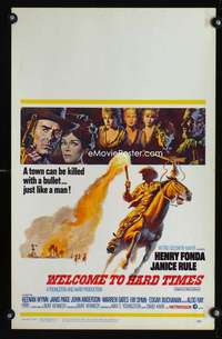 y259 WELCOME TO HARD TIMES movie window card '67 Henry Fonda western!