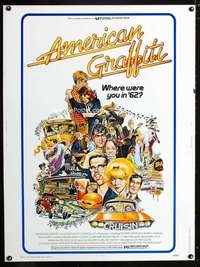 z199 AMERICAN GRAFFITI Thirty by Forty movie poster '73 George Lucas classic!