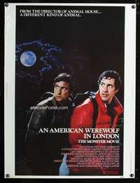 z200 AMERICAN WEREWOLF IN LONDON Thirty by Forty movie poster '81 John Landis