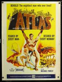 z204 ATLAS Thirty by Forty movie poster '61 gladiator Michael Forest, Corman