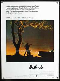 z206 BADLANDS Thirty by Forty movie poster '74 Terrence Malick, Martin Sheen