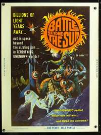 z209 BATTLE BEYOND THE SUN Thirty by Forty movie poster '62 Russian sci-fi!