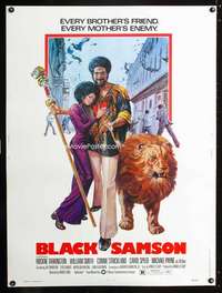 z216 BLACK SAMSON Thirty by Forty movie poster '74 wild blaxploitation image!