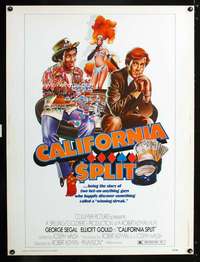 z231 CALIFORNIA SPLIT Thirty by Forty movie poster '74 gambling, Robert Altman