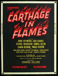 z235 CARTHAGE IN FLAMES Thirty by Forty movie poster '60 Anne Heywood, Italian!
