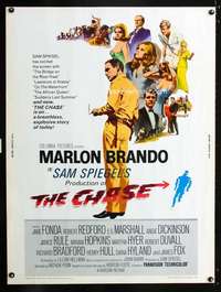 z242 CHASE Thirty by Forty movie poster '66 Marlon Brando, Jane Fonda, Redford