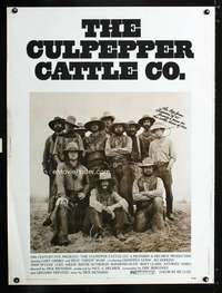 z256 CULPEPPER CATTLE CO Thirty by Forty movie poster '72 Gary Grimes, western!