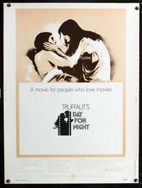 z258 DAY FOR NIGHT Thirty by Forty movie poster '73 Francois Truffaut, Bisset