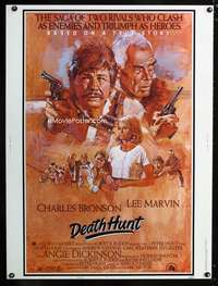 z263 DEATH HUNT style B Thirty by Forty movie poster '81 Charles Bronson, Marvin