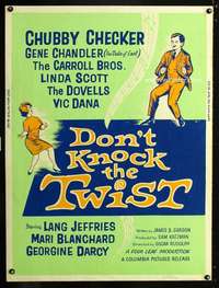 z274 DON'T KNOCK THE TWIST Thirty by Forty movie poster '62 Chubby Checker