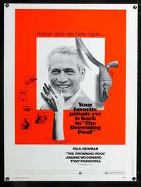z277 DROWNING POOL Thirty by Forty movie poster '75 Paul Newman as Lew Harper!