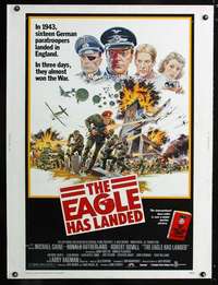 z278 EAGLE HAS LANDED Thirty by Forty movie poster '77 Caine, Tanenbaum art!