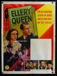 z280 ELLERY QUEEN Thirty by Forty movie poster '40s Ralph Bellamy, Nikki Porter