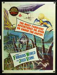 z290 FABULOUS WORLD OF JULES VERNE Thirty by Forty movie poster '61 cool image!