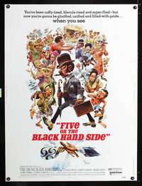 z296 FIVE ON THE BLACK HAND SIDE Thirty by Forty movie poster '73 Jack Davis