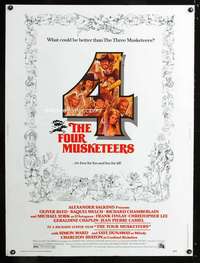 z193 4 MUSKETEERS Thirty by Forty movie poster '75 Raquel Welch, Oliver Reed