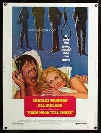 z305 FROM NOON TILL THREE Thirty by Forty movie poster '76 Charles Bronson