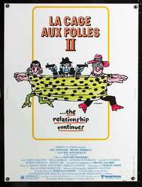z327 LA CAGE AUX FOLLES 2 Thirty by Forty movie poster '81 Serrault, Myers art!