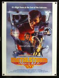 z341 METALSTORM Thirty by Forty movie poster '83 Charles Band 3-D sci-fi!