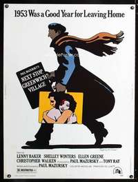 z346 NEXT STOP GREENWICH VILLAGE Thirty by Forty movie poster '76 Glazer art!