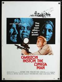 z352 OMEGA MAN Thirty by Forty movie poster '71 Charlton Heston vs zombies!