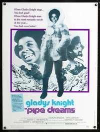 z361 PIPE DREAMS Thirty by Forty movie poster '76 romantic Gladys Knight sings!