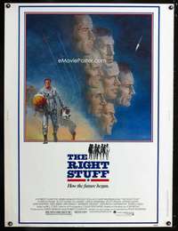z368 RIGHT STUFF Thirty by Forty movie poster '83 1st astronauts, Tom Jung art!