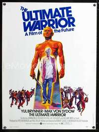 z421 ULTIMATE WARRIOR Thirty by Forty movie poster '75 Yul Brynner, Von Sydow