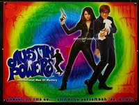 z012 AUSTIN POWERS: INT'L MAN OF MYSTERY DS British quad movie poster '97 Myers
