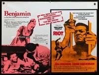 z016 BENJAMIN/RIOT British quad movie poster '69 Jim Brown, Morgan