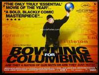 z019 BOWLING FOR COLUMBINE DS British quad movie poster '02 Mike Moore