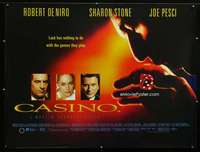 z024 CASINO British quad movie poster '95 Robert De Niro, Scorsese